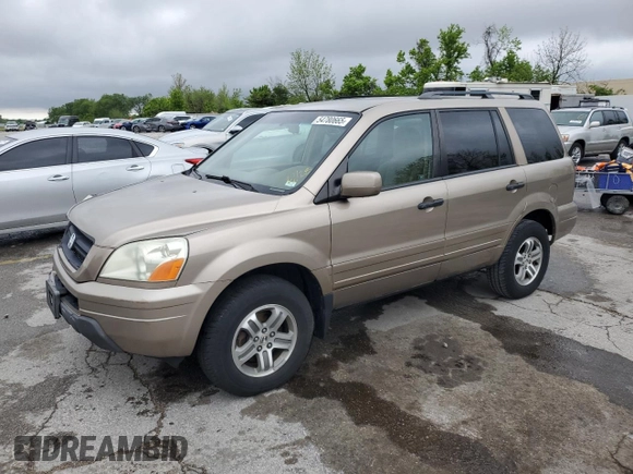 2003 Honda Pilot EX with VIN 2HKYF18463H563074, listed as a Copart auction lot 54780665 with 256,496 mi miles and Salvage Title. Bid and sale history available at DreamBid. Image 1.
