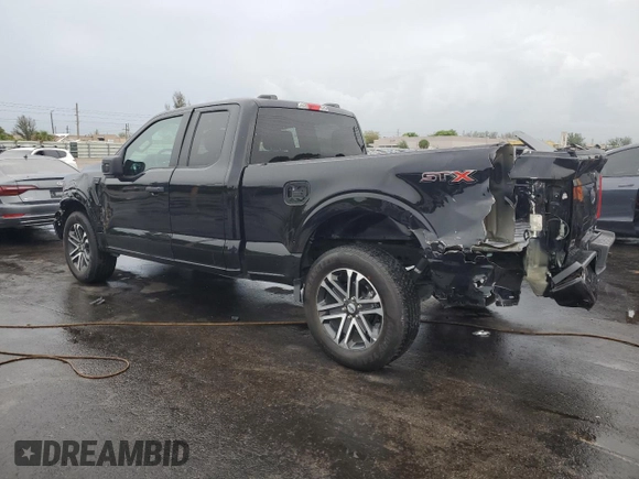 2023 Ford F-150 XL with VIN 1FTEX1CP4PKD57678, listed as a Copart auction lot 63735995 with 21,554 mi miles and Clean title. Bid and sale history available at DreamBid. Image 2.