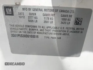 2013 Cadillac XTS Luxury with VIN 2G61P5S38D9160016, listed as a IAAI auction lot 42192602 with 134,879 mi miles and . Bid and sale history available at DreamBid. Image 9.