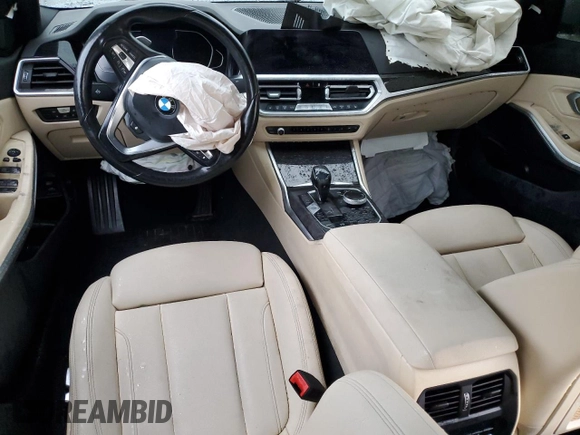 2021 BMW 3 Series 330i xDrive with VIN 3MW5R7J01M8B49397, listed as a Copart auction lot 55161355 with Not provided miles and Salvage title. Bid and sale history available at DreamBid. Image 8.