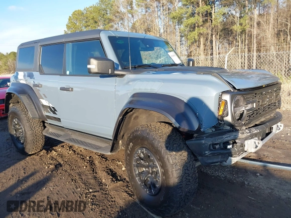 2023 Ford Bronco Raptor with VIN 1FMEE5JR6PLB23226, listed as a IAAI auction lot 41540365 with 14,619 mi miles. Bid and sale history available at carsss.com. Image 1.