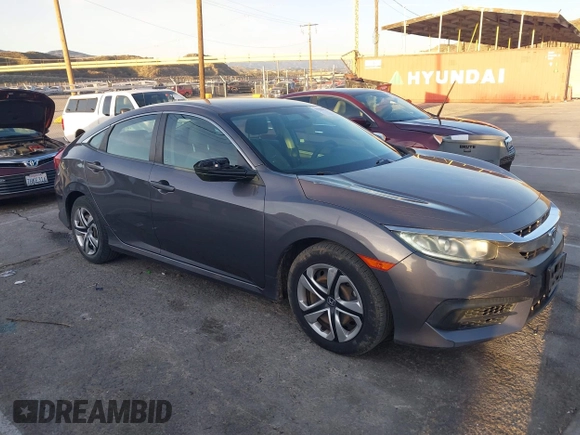 2016 Honda Civic Sedan LX with VIN 2HGFC2F55GH532108, listed as a IAAI auction lot 41860382 with 124,106 mi miles. Bid and sale history available at carsss.com. Image 1.
