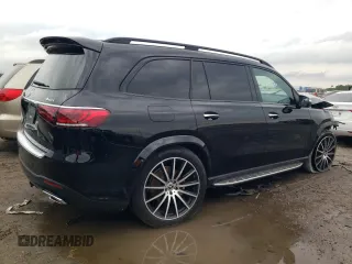 2022 Mercedes-Benz GLS 450 with VIN 4JGFF5KE1NA660141, listed as a Copart auction lot 48505284 with 25,671 mi miles and . Bid and sale history available at DreamBid. Image 3.
