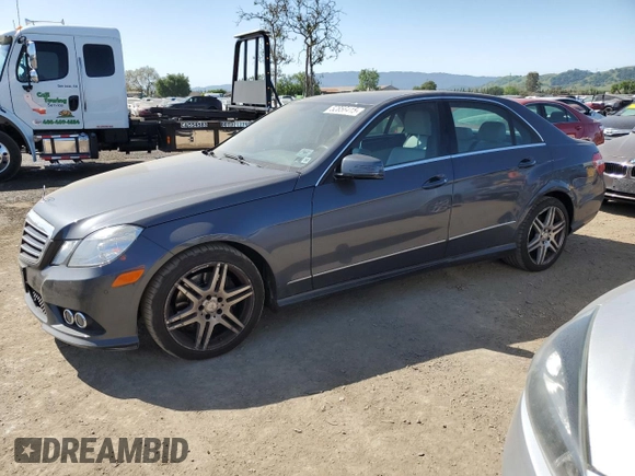 2010 Mercedes-Benz E 350 Luxury with VIN WDDHF5GB9AA059815, listed as a Copart auction lot 52856415 with 163,774 mi miles and Salvage Title. Bid and sale history available at carsss.com. Image 1.