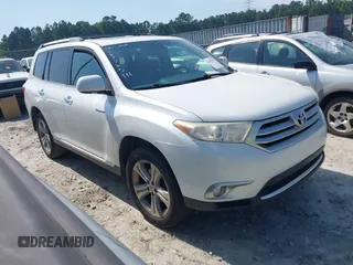 2012 Toyota Highlander Limited with VIN 5TDYK3EH6CS067765, listed as a IAAI auction lot 42269783 with Not provided miles and . Bid and sale history available at DreamBid. Image 1.