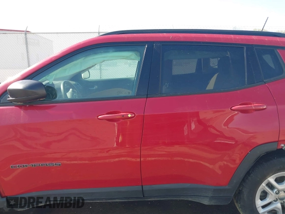 2018 Jeep Compass Sport with VIN 3C4NJCAB3JT255203, listed as a IAAI auction lot 42052746 with 112,451 mi miles and . Bid and sale history available at DreamBid. Image 14.