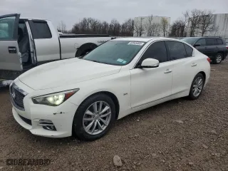 2017 Infiniti Q50 3.0t Premium with VIN JN1EV7AP8HM743069, listed as a Copart auction lot 52945965 with 211,291 mi miles and Salvage Title. Bid and sale history available at carsss.com. Image 1.