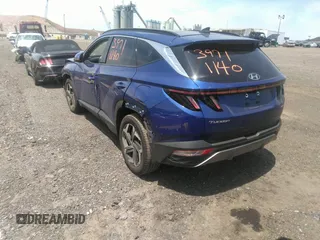 2022 Hyundai Tucson Limited with VIN 5NMJECAE6NH148209, listed as a IAAI auction lot 39711140 with 9,913 mi miles. Bid and sale history available at carsss.com. Image 3.