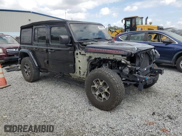 2018 Jeep Wrangler Unlimited Rubicon with VIN 1C4HJXFG8JW232955, listed as a Copart auction lot 49898225 with 22,717 mi miles and Salvage title. Bid and sale history available at DreamBid. Image 4.