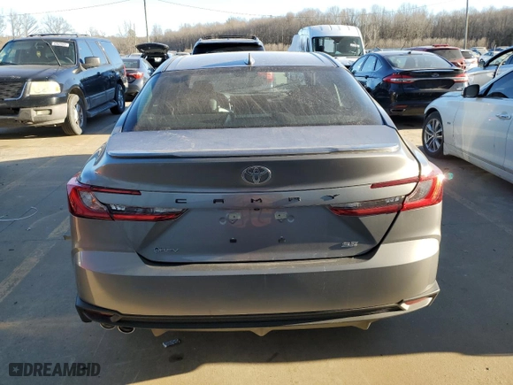 2025 Toyota Camry LE with VIN 4T1DAACK7SU544424, listed as a Copart auction lot 88795055 with 2,281 mi miles and Salvage Title. Bid and sale history available at carsss.com. Image 6.