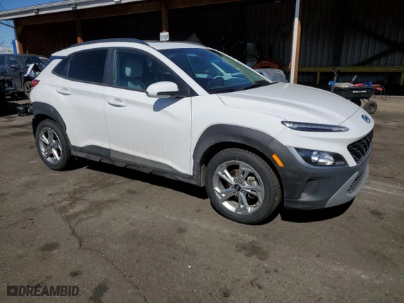 2023 Hyundai Kona SEL with VIN KM8K32AB2PU976324, listed as a Copart auction lot 48192755 with 27,042 mi miles and Salvage Title. Bid and sale history available at carsss.com. Image 4.