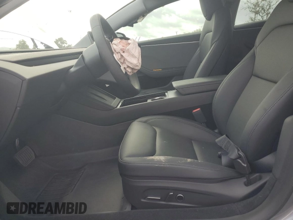 2025 Tesla Model 3 Long Range with VIN 5YJ3E1EAXSF980461, listed as a Copart auction lot 51093215 with 225 mi miles and Salvage title. Bid and sale history available at DreamBid. Image 7.