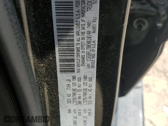 2019 Ram 1500 Rebel z VIN 1C6SRFLT8KN618140, wystawiony jako Copart lot #54734815 z przebiegiem 145 040 mil mil oraz Szkoda całkowita • Salvage title. Historia ofert i sprzedaży dostępna na DreamBid. Obrazek 12.