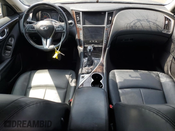 2018 Infiniti Q50 Luxe with VIN JN1EV7AP6JM364691, listed as a Copart auction lot 61680685 with 103,370 mi miles and Salvage title. Bid and sale history available at DreamBid. Image 8.