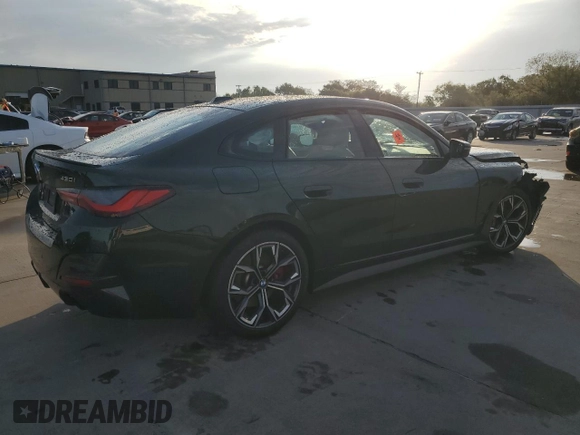 2022 BMW 4 Series 430i with VIN WBA63AV03NFM26508, listed as a Copart auction lot 78535424 with Not provided miles and Salvage title. Bid and sale history available at DreamBid. Image 3.