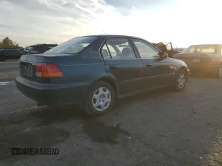 1998 Honda Civic EX with VIN 2HGEJ8642WH603856, listed as a Copart auction lot 79716844 with 175,660 mi miles and Clean Title. Bid and sale history available at carsss.com. Image 3.