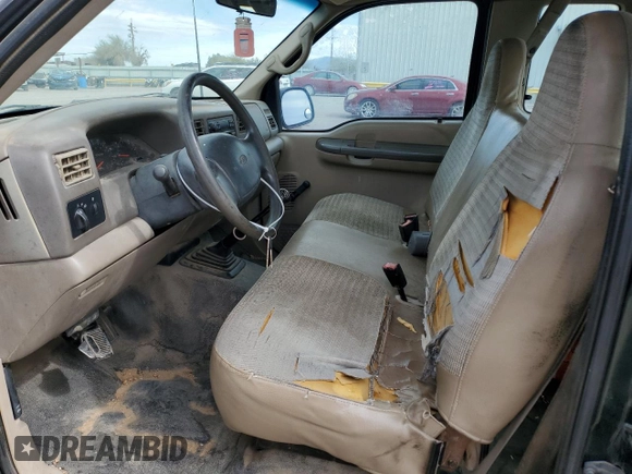 2001 Ford Super Duty F-250 XL with VIN 1FTNX20L51EB89479, listed as a Copart auction lot 44643285 with 219,690 mi miles and Salvage Title. Bid and sale history available at carsss.com. Image 7.