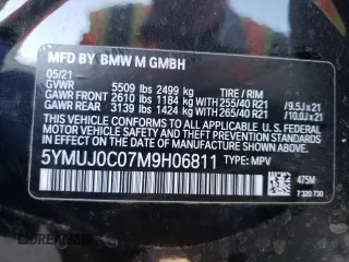 2021 BMW X4 M z VIN 5YMUJ0C07M9H06811, wystawiony jako Copart lot #60352142 z przebiegiem 20 169 mil mil oraz . Historia ofert i sprzedaży dostępna na DreamBid. Obrazek 10.