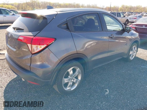 2016 Honda HR-V EX-L w/Navi with VIN 3CZRU6H70GM726023, listed as a IAAI auction lot 42049814 with 120,123 mi miles. Bid and sale history available at carsss.com. Image 4.