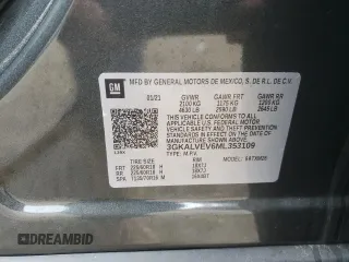 2021 GMC Terrain SLT with VIN 3GKALVEV6ML353109, listed as a Copart auction lot 53830105 with 30,187 mi miles and Salvage title. Bid and sale history available at DreamBid. Image 13.