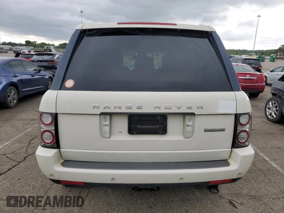 2010 Land Rover Range Rover SC with VIN SALMF1E48AA312377, listed as a Copart auction lot 58079295 with 155,103 mi miles and Salvage title. Bid and sale history available at DreamBid. Image 6.