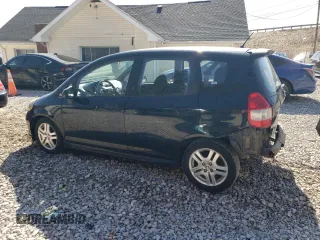 2007 Honda Fit Sport with VIN JHMGD38607S050486, listed as a Copart auction lot 49083375 with 198,601 mi miles and Salvage Title. Bid and sale history available at carsss.com. Image 2.