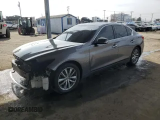 2015 Infiniti Q50 with VIN JN1BV7AP0FM334595, listed as a Copart auction lot 43240365 with 122,553 mi miles and Salvage Title. Bid and sale history available at DreamBid. Image 1.