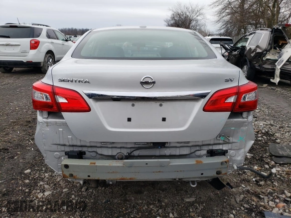 2017 Nissan Sentra SV with VIN 3N1AB7AP1HL643025, listed as a Copart auction lot 51270135 with 160,373 mi miles and Non Repairable. Bid and sale history available at carsss.com. Image 6.