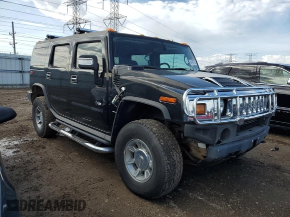 2006 Hummer H2 with VIN 5GRGN23U36H102573, listed as a Copart auction lot 54408705 with 73,660 mi miles and Salvage Title. Bid and sale history available at carsss.com. Image 4.