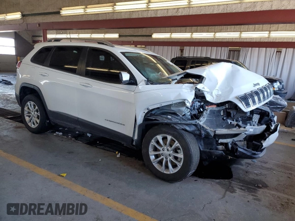 2021 Jeep Cherokee Latitude with VIN 1C4PJMCB5MD245357, listed as a Copart auction lot 45858495 with 52,187 mi miles and Salvage title. Bid and sale history available at DreamBid. Image 4.