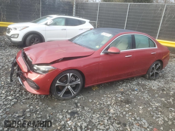 2022 Mercedes-Benz C 300 with VIN W1KAF4HB7NR064450, listed as a Copart auction lot 43190125 with 21,564 mi miles and Salvage Title. Bid and sale history available at DreamBid. Image 1.