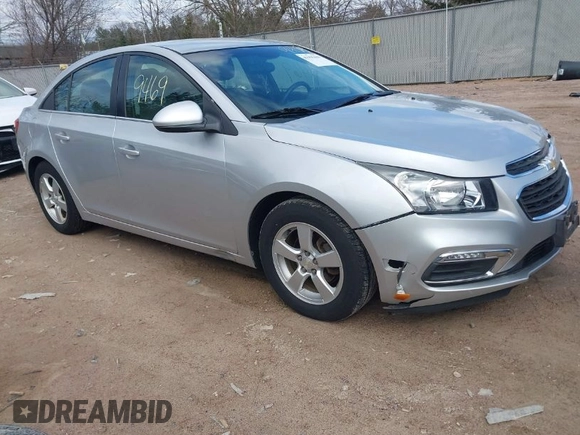2015 Chevrolet Cruze LT with VIN 1G1PC5SB9F7120907, listed as a IAAI auction lot 41999469 with 104,636 mi miles and . Bid and sale history available at DreamBid. Image 1.