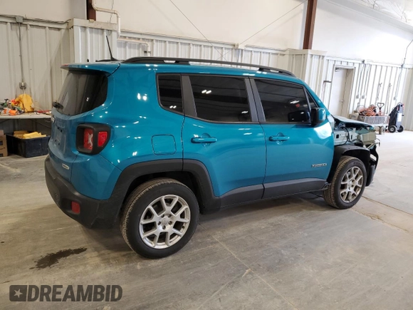 2020 Jeep Renegade Latitude with VIN ZACNJBBB9LPL91898, listed as a Copart auction lot 54888315 with 70,297 mi miles and Salvage title. Bid and sale history available at DreamBid. Image 3.