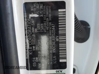2024 Kia EV6 Wind with VIN KNDC34LAXR5211447, listed as a Copart auction lot 78883294 with 16,301 mi miles and Clean Title. Bid and sale history available at carsss.com. Image 13.