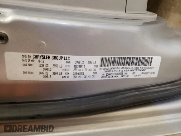 2010 Dodge Grand Caravan SXT with VIN 2D4RN5D19AR409665, listed as a Copart auction lot 46676445 with 174,063 mi miles and Salvage Title. Bid and sale history available at DreamBid. Image 15.