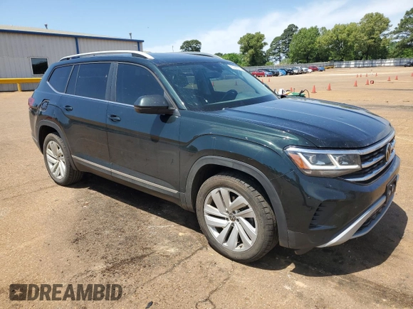 2021 Volkswagen Atlas SEL with VIN 1V2ER2CA5MC528910, listed as a Copart auction lot 51993755 with 146,802 mi miles and Salvage title. Bid and sale history available at DreamBid. Image 4.