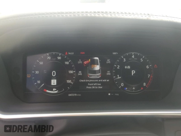 2019 Land Rover Range Rover HSE with VIN SALGS2SV8KA525147, listed as a Copart auction lot 63260595 with 47,219 mi miles and Salvage title. Bid and sale history available at DreamBid. Image 9.