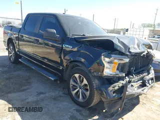 2019 Ford F-150 XL with VIN 1FTEW1C59KKE38668, listed as a IAAI auction lot 41538187 with 109,704 mi miles and . Bid and sale history available at carsss.com. Image 1.