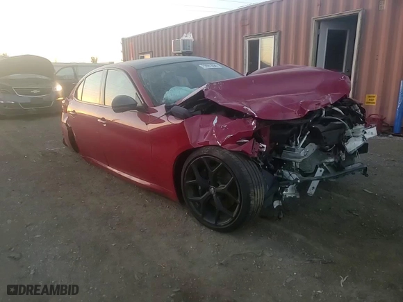 2020 Alfa Romeo Giulia Ti Sport with VIN ZARFANBN5L7629168, listed as a Copart auction lot 73591694 with 0 mi miles and Salvage Title. Bid and sale history available at carsss.com. Image 10.