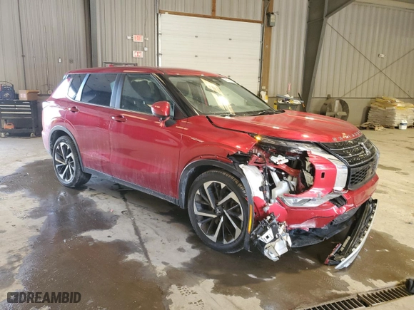 2022 Mitsubishi Outlander SE with VIN JA4J4UA8XNZ053595, listed as a Copart auction lot 46499895 with 24,845 mi miles and Salvage Title. Bid and sale history available at carsss.com. Image 4.