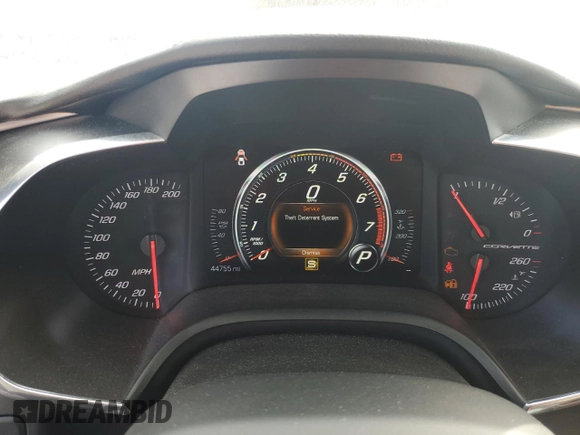 2015 Chevrolet Corvette Z51 2LT with VIN 1G1YK3D75F5106731, listed as a Copart auction lot 74700174 with 44,755 mi miles and Salvage Title. Bid and sale history available at carsss.com. Image 9.