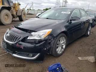 2015 Buick Regal Premium I with VIN 2G4GN5EX6F9180789, listed as a Copart auction lot 57772525 with 130,111 mi miles and Salvage title. Bid and sale history available at DreamBid. Image 1.