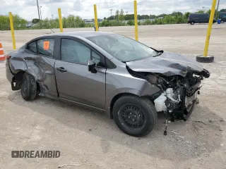 2021 Nissan Versa S with VIN 3N1CN8DV2ML878799, listed as a Copart auction lot 56636755 with 72,466 mi miles and Salvage title. Bid and sale history available at DreamBid. Image 4.