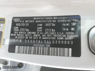 2020 Kia Optima LX with VIN 5XXGT4L31LG399863, listed as a Copart auction lot 49998205 with 80,043 mi miles and Salvage Title. Bid and sale history available at carsss.com. Image 13.