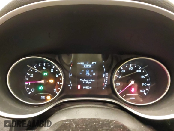 2019 Jeep Compass Latitude with VIN 3C4NJDBB0KT838995, listed as a IAAI auction lot 41278070 with 55,850 mi miles. Bid and sale history available at carsss.com. Image 7.