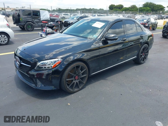 2020 Mercedes-Benz C 300 with VIN W1KWF8DB4LR581964, listed as a IAAI auction lot 42366657 with 43,337 mi miles and . Bid and sale history available at DreamBid. Image 2.