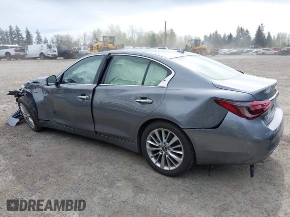 2021 Infiniti Q50 Luxe with VIN JN1EV7BR9MM755760, listed as a IAAI auction lot 41999322 with 60,978 mi miles and . Bid and sale history available at carsss.com. Image 14.