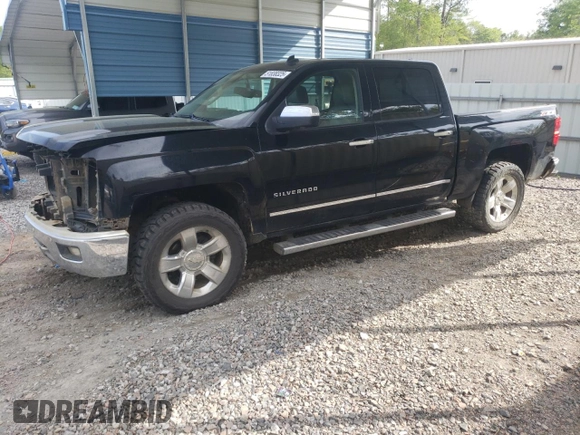2014 Chevrolet Silverado 1500 LTZ with VIN 3GCUKSEC8EG484867, listed as a Copart auction lot 51838325 with 99,402 mi miles and Salvage Title. Bid and sale history available at carsss.com. Image 1.