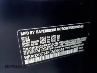 2023 BMW 8 Series z VIN WBAGX0C14PCM99664, wystawiony jako Copart lot #82912494 z przebiegiem 20 899 mil mil oraz Szkoda całkowita • Salvage title. Historia ofert i sprzedaży dostępna na DreamBid. Obrazek 13.