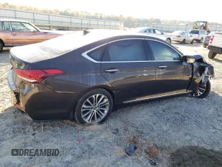 2017 Genesis G80 3.8L with VIN KMHGN4JE9HU191919, listed as a Copart auction lot 76667294 with 121,550 mi miles and Salvage Title. Bid and sale history available at DreamBid. Image 3.